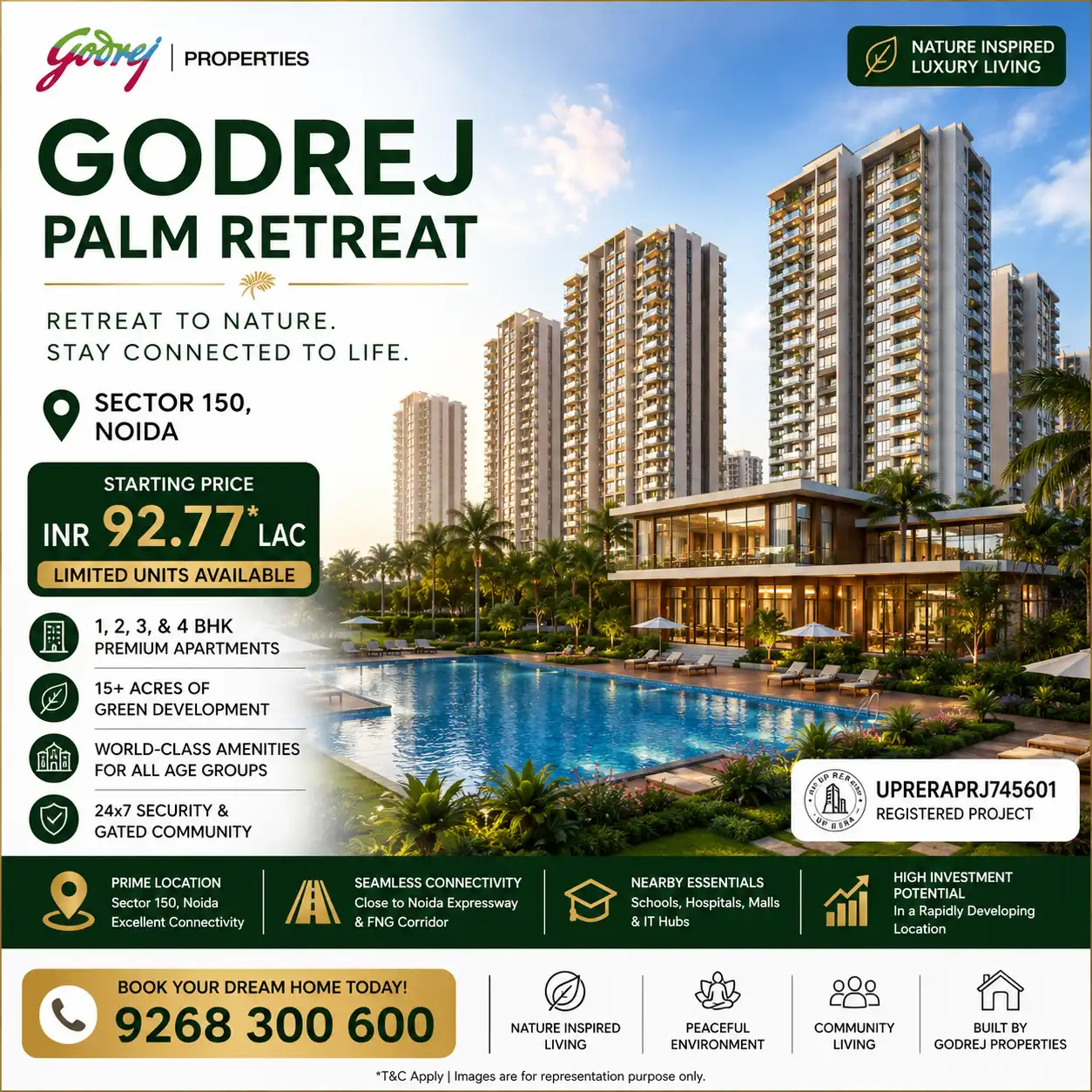 Godrej Palm Retreat Sector 150 Noida 9268 300 600 Luxury Apartments Surrounded by Nature