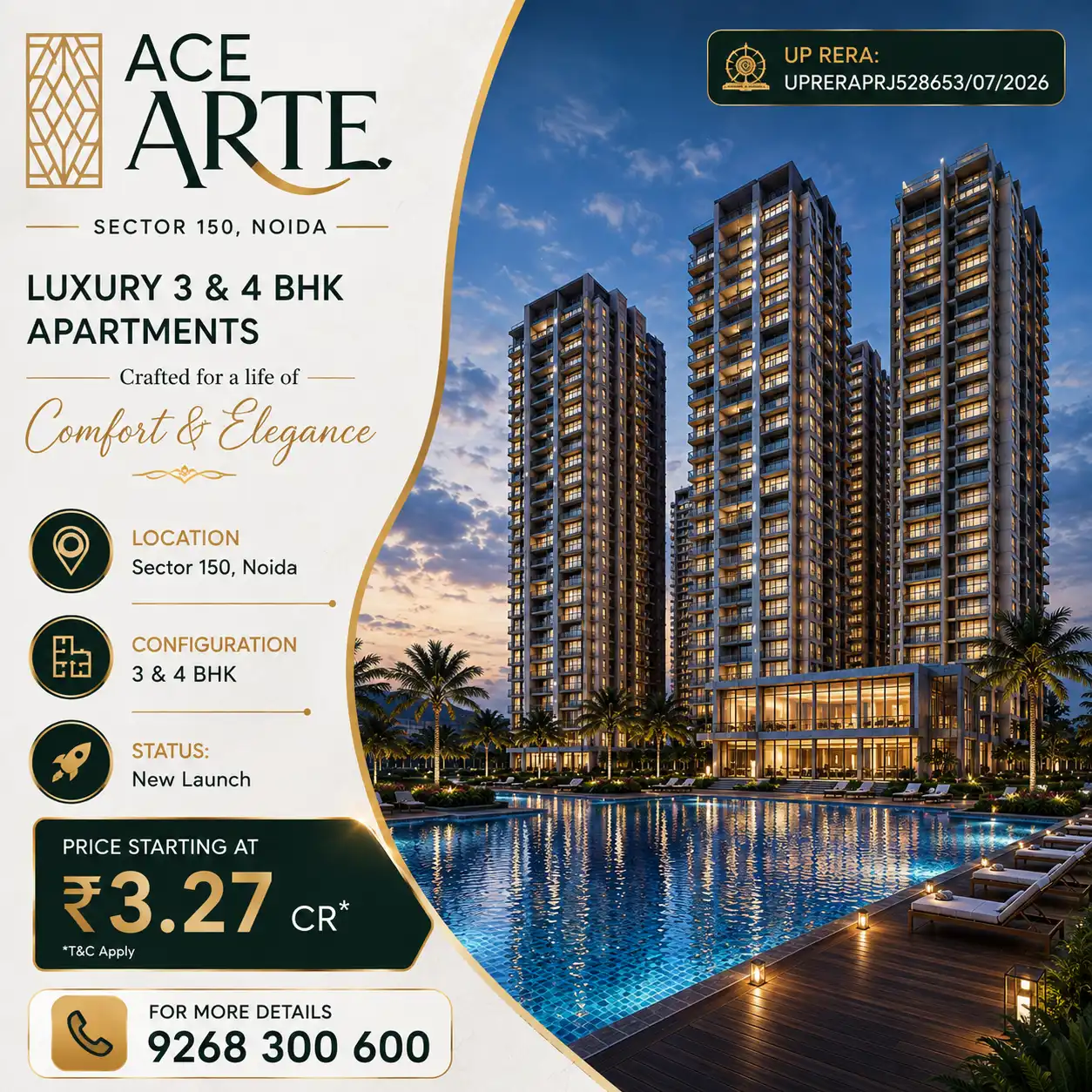 ACE Arte Noida 3 BHK & 4 BHK – Configuration, Price & Project Details ACE Arte 150