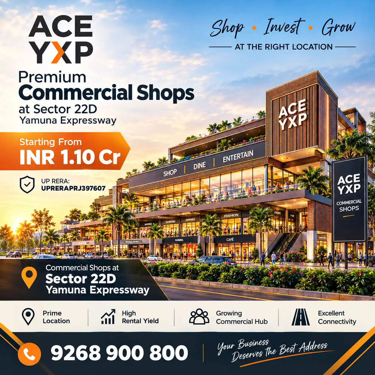 ACE YXP 9268 900 800 Premium Commercial Shops at Sector 22D, Yamuna Expressway ACE YXP
