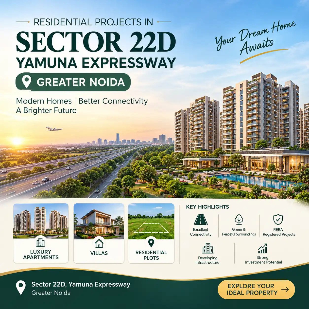 Residential Projects in Sector 22D Yamuna Expressway: A Promising Real Estate Destination Residential Projects in Sector 22D Yamuna Expressway: A Promising Real Estate Destination