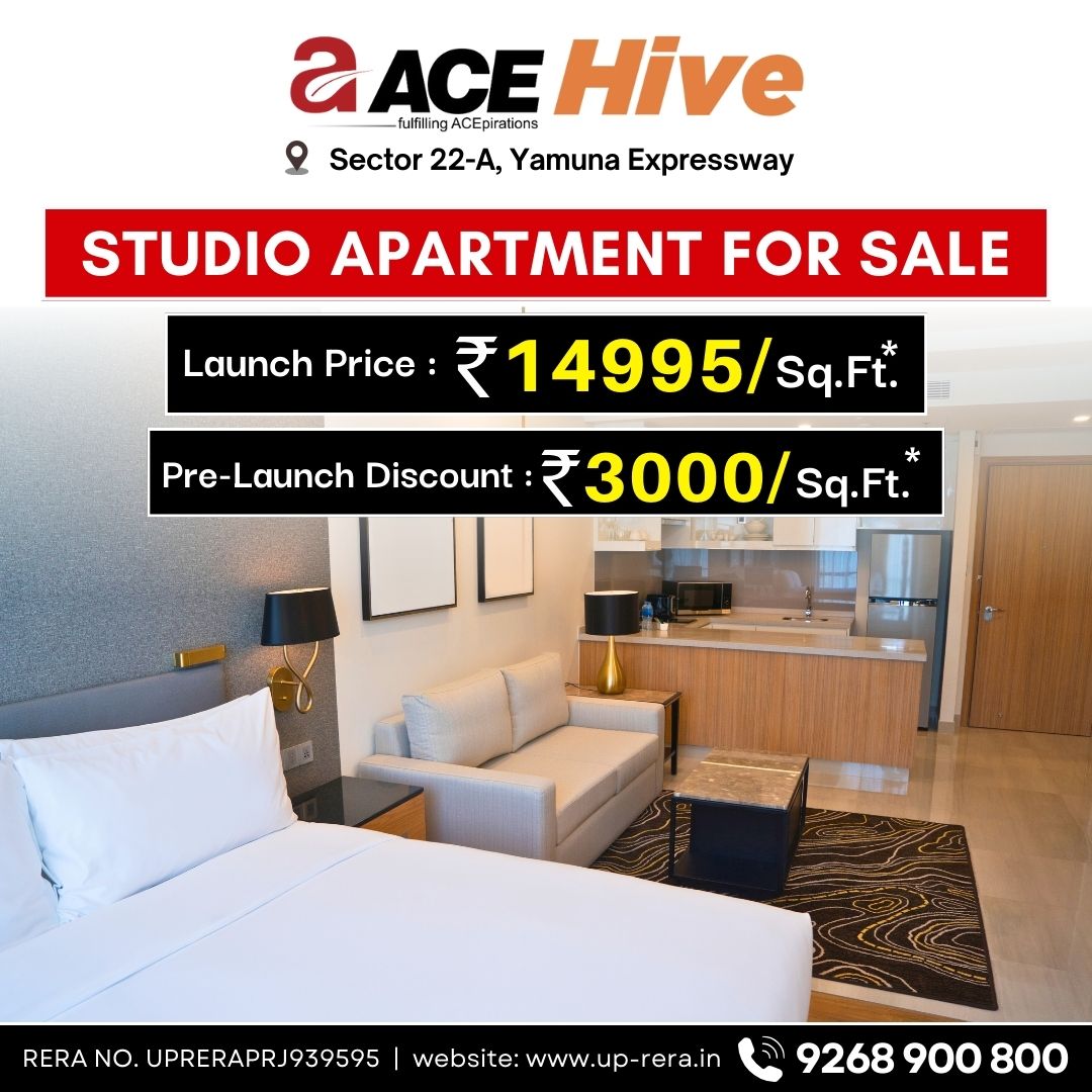 ACE Hive Commercial Project: Retail Shops & Studio Apartments Near Jewar Airport