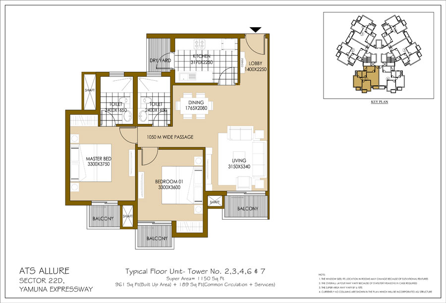 ATS Allure 2 BHK - 1150 Sq.ft. ATS Allure 2 BHK - 1150 Sq.ft., ATS Allure 2 BHK