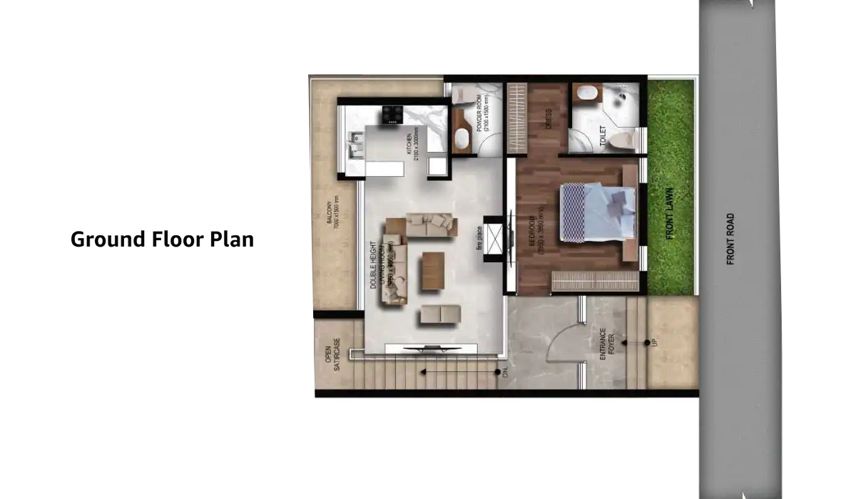 The River View 1 BHK Cottage - 500 Sq.Ft.