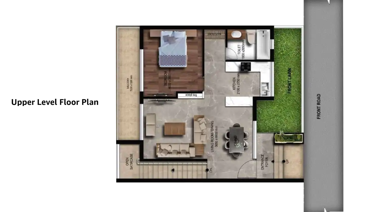 The River View 1 BHK Cottage - 850 Sq.Ft.