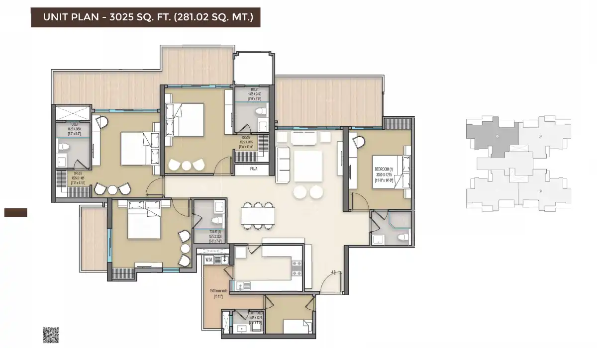 ACE Terra 4 BHK+4T+Servant+Store - 3025 Sq.Ft.