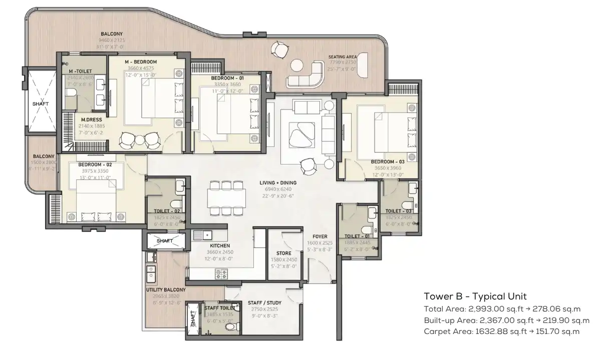 Arihant Seasons 4 BHK+4T+Servant+Store- 2993 Sq.Ft. Arihant Seasons 4 BHK+4T+Servant+Store- 2993 Sq.Ft.
