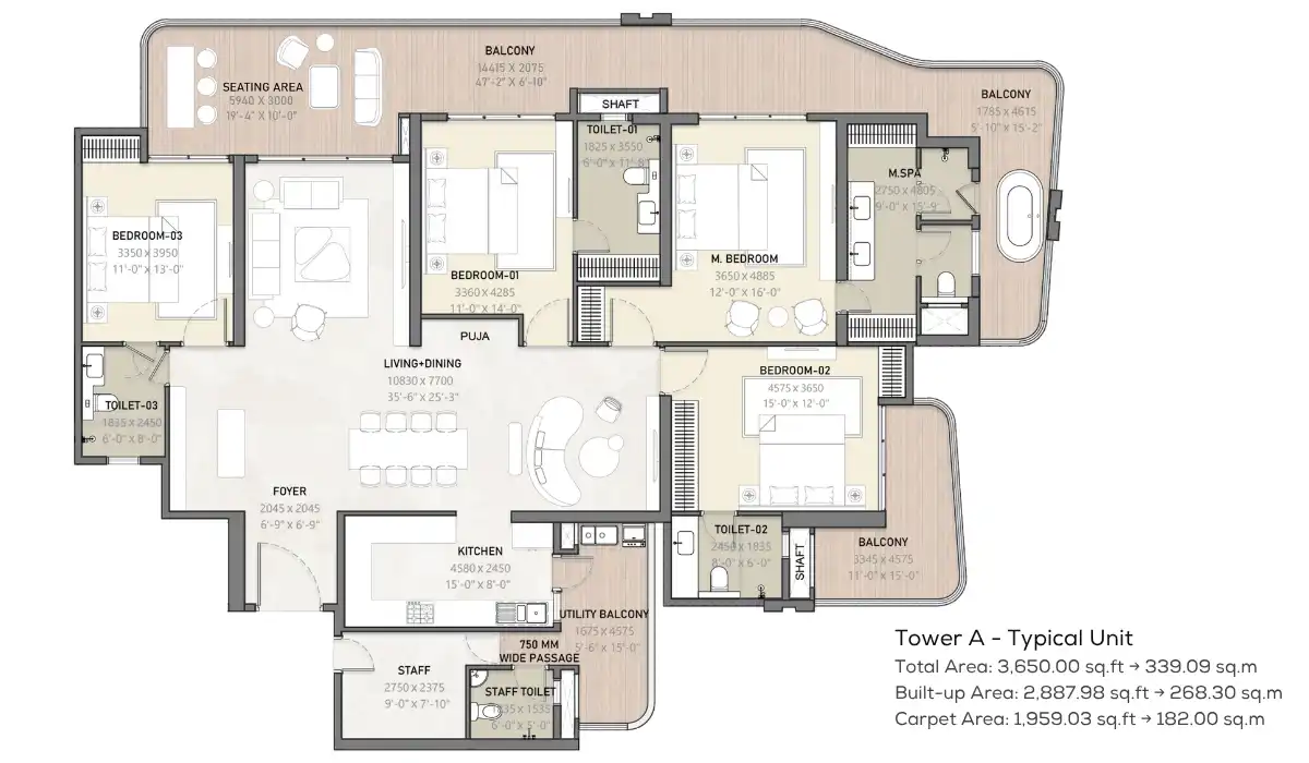 Arihant Seasons 4 BHK+4T+Servant+Pooja - 3650 Sq.Ft. Arihant Seasons 4 BHK+4T+Servant+Pooja - 3650 Sq.Ft.